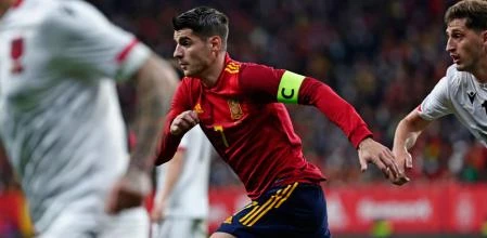 Álvaro Morata se estrenó como capitán contra Albania el pasado sábado